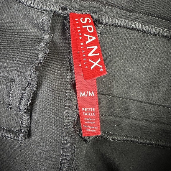 Spanx Slim Straight Perfect Pants Womens Medium Petite Black Stretch Career READ - Picture 3 of 11